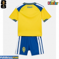 Schweden Heimtrikotsatz Kinder EM 2024 Kurzarm (+ Kurze Hosen)